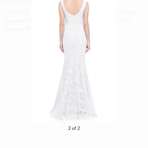 woman's Simple Elegant Lace Mermaid wedding , prom Dresses - Picture 5 of 5